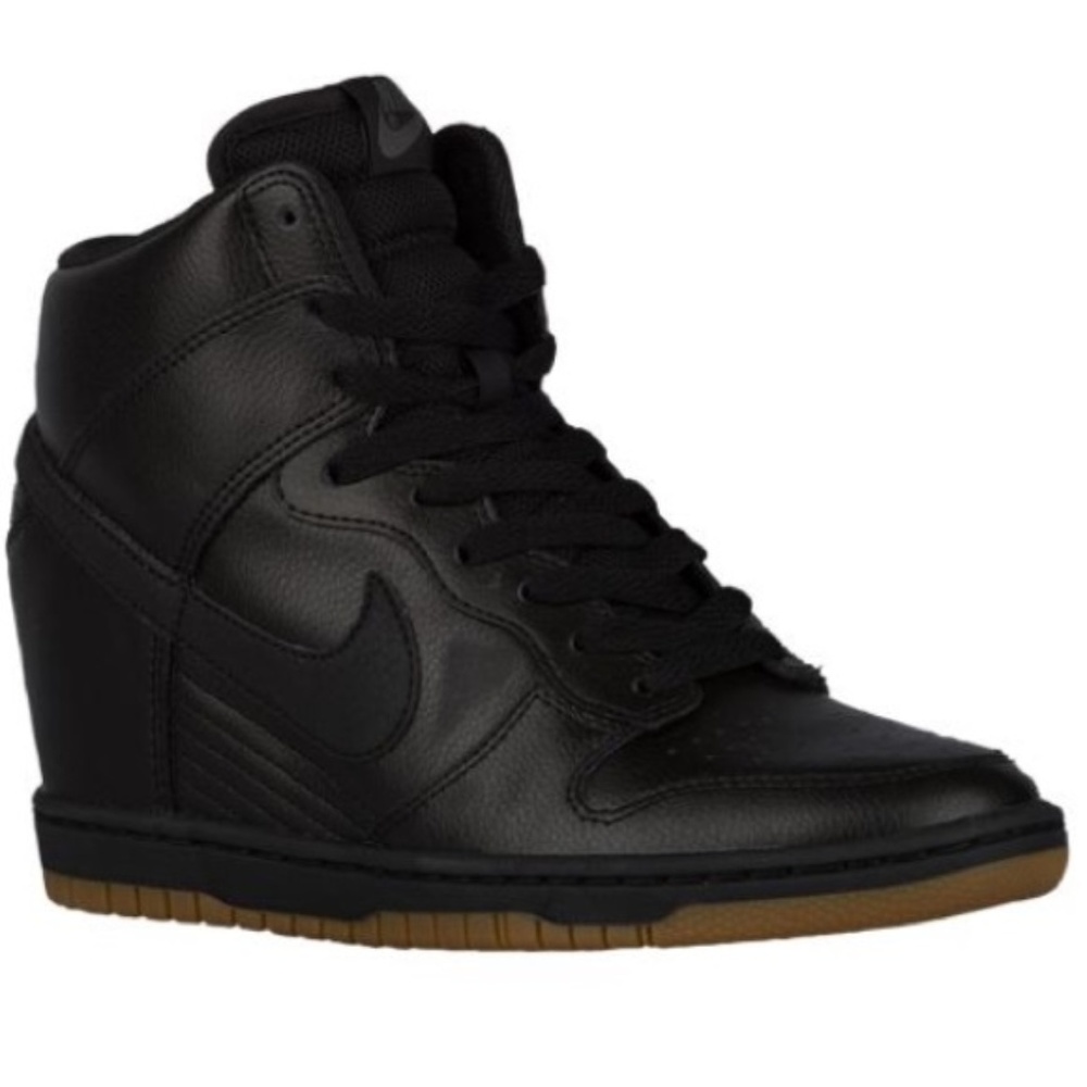 Nike Ski Hi Dunks Black 6.5 Leather Shoes